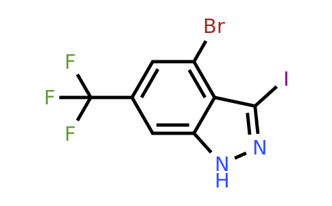 CAS 1000341-30-9 | 4-Bromo-3-iodo-6-trifluoromethyl-1H-indazole