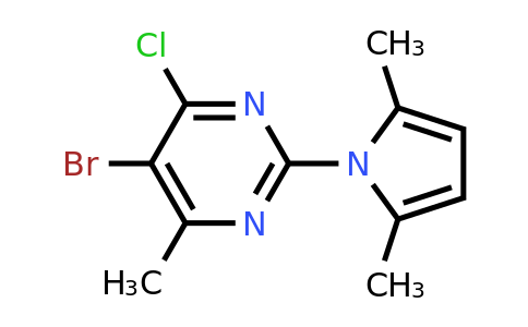CAS 1013099-50-7 | 5-bromo-4-chloro-2-(2,5-dimethyl-1H-pyrrol-1-yl)-6-methylpyrimidine