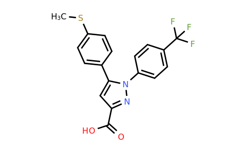 CAS 1017781-23-5 | 5-(4-Methylsulfanyl-phenyl)-1-(4-trifluoromethyl-phenyl)-1H-pyrazole-3-carboxylic acid