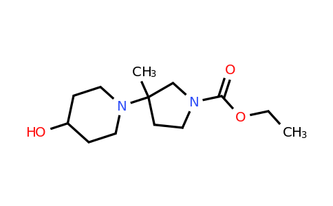 CAS 1131451-63-2 | ethyl 3-(4-hydroxypiperidin-1-yl)-3-methylpyrrolidine-1-carboxylate
