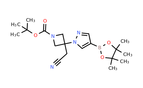 CAS 1153949-15-5 | tert-butyl 3-(cyanomethyl)-3-[4-(tetramethyl-1,3,2-dioxaborolan-2-yl)-1H-pyrazol-1-yl]azetidine-1-carboxylate