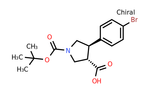 CAS 1217829-96-3 | trans-1-boc-4-(4-bromophenyl)-pyrrolidine-3-carboxylic acid