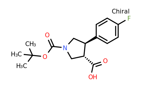 CAS 1218764-11-4 | trans-1-boc-4-(4-fluorophenyl)-pyrrolidine-3-carboxylic acid