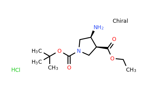 CAS 1233501-65-9 | rel-1-tert-butyl 3-ethyl (3S,4S)-4-aminopyrrolidine-1,3-dicarboxylate hydrochloride