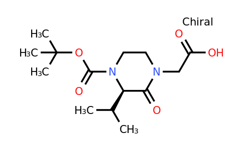CAS 1240585-40-3 | (R)-4-Carboxymethyl-2-isopropyl-3-oxo-piperazine-1-carboxylic acid tert-butyl ester
