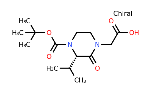 CAS 1240585-80-1 | (S)-4-Carboxymethyl-2-isopropyl-3-oxo-piperazine-1-carboxylic acid tert-butyl ester