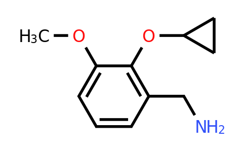 CAS 1243344-69-5 | (2-Cyclopropoxy-3-methoxyphenyl)methanamine