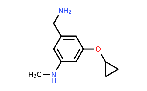 CAS 1243348-66-4 | 3-(Aminomethyl)-5-cyclopropoxy-N-methylaniline