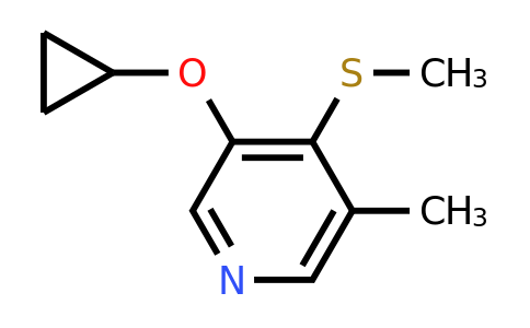 CAS 1243383-53-0 | 3-Cyclopropoxy-5-methyl-4-(methylsulfanyl)pyridine