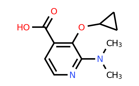 CAS 1243390-66-0 | 3-Cyclopropoxy-2-(dimethylamino)isonicotinic acid