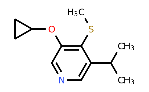 CAS 1243405-50-6 | 3-Cyclopropoxy-5-isopropyl-4-(methylthio)pyridine