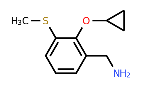 CAS 1243444-10-1 | (2-Cyclopropoxy-3-(methylthio)phenyl)methanamine