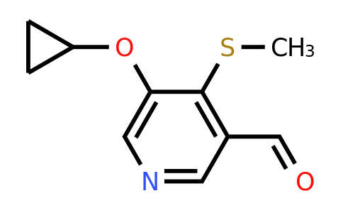 CAS 1243459-08-6 | 5-Cyclopropoxy-4-(methylsulfanyl)pyridine-3-carbaldehyde