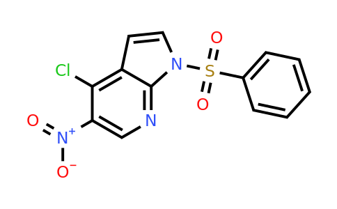 1H-Pyrrolo[2,3-B]pyridine, 4-chloro-5-nitro-1-(phenylsulfonyl)-