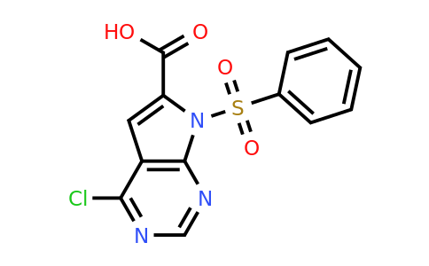 CAS 1346447-16-2 | 4-Chloro-7-(phenylsulfonyl)-7H-pyrrolo[2,3-D]pyrimidine-6-carboxylic acid