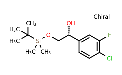 CAS 1395078-43-9 | (1R)-2-[(tert-butyldimethylsilyl)oxy]-1-(4-chloro-3-fluorophenyl)ethan-1-ol