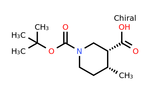 CAS 1469287-58-8 | (3R,4R)-rel-1-[(tert-butoxy)carbonyl]-4-methylpiperidine-3-carboxylic acid