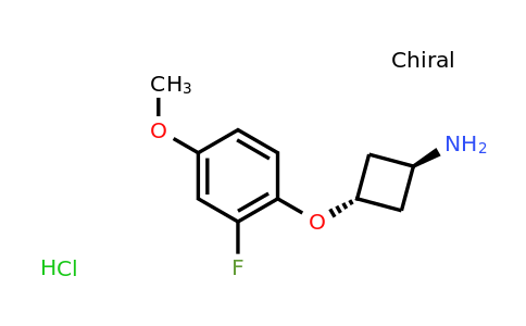CAS 1630907-23-1 | cyclobutanamine, 3-(2-fluoro-4-methoxyphenoxy)-, hydrochloride (1:1),trans-