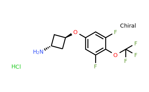 CAS 1638767-90-4 | cyclobutanamine, 3-(3,5-difluoro-4-trifluoromethoxyphenoxy)-, hydrochloride (1:1), trans-