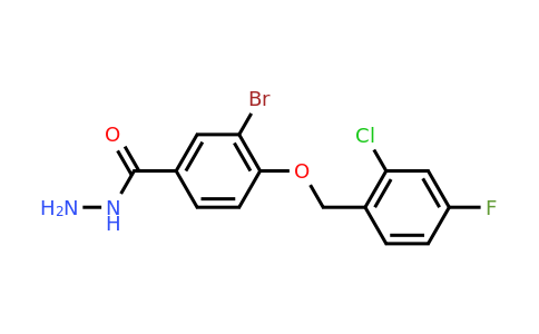 CAS 1706457-44-4 | 3-Bromo-4-((2-chloro-4-fluorobenzyl)oxy)benzohydrazide