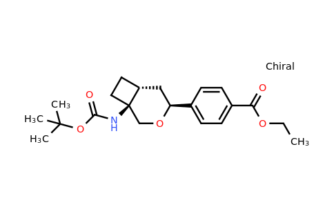 CAS 2216747-19-0 | Ethyl rel-4-((1S,4S,6R)-1-((tert-butoxycarbonyl)amino)-3-oxabicyclo[4.2.0]octan-4-yl)benzoate