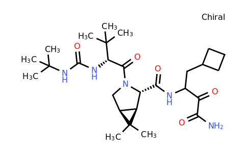 3-{[(1R,2S,5S)-3-[(2R)-2-[(tert-
butylcarbamoyl)amino]-3,3-dimethylbutanoyl]-6,6-
dimethyl-3-azabicyclo[3.1.0]hexan-2-yl]formamido}-4-
cyclobutyl-2-oxobutanamide