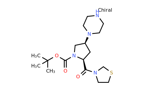 CAS 401566-58-3 | tert-butyl (2S,4S)-4-(piperazin-1-yl)-2-(1,3-thiazolidine-3-carbonyl)pyrrolidine-1-carboxylate