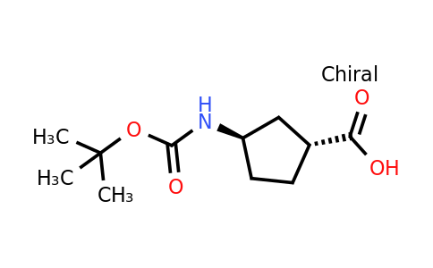 CAS 489446-85-7 | (1R,3R)-3-{[(tert-butoxy)carbonyl]amino}cyclopentane-1-carboxylic acid