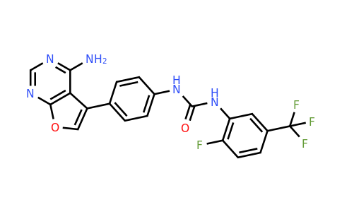 CAS 501693-48-7 | 3-(4-{4-aminofuro[2,3-d]pyrimidin-5-yl}phenyl)-1-[2-fluoro-5-(trifluoromethyl)phenyl]urea