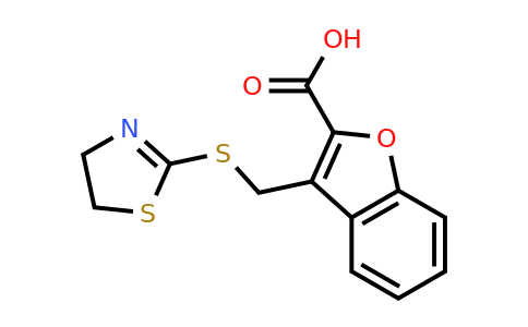 CAS 561001-98-7 | 3-[(4,5-dihydro-1,3-thiazol-2-ylsulfanyl)methyl]-1-benzofuran-2-carboxylic acid