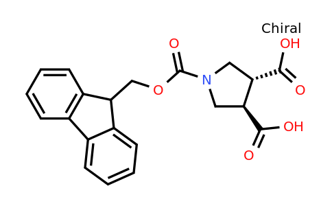 CAS 802984-08-3 | rac-(3R,4R)-1-{[(9H-fluoren-9-yl)methoxy]carbonyl}pyrrolidine-3,4-dicarboxylic acid