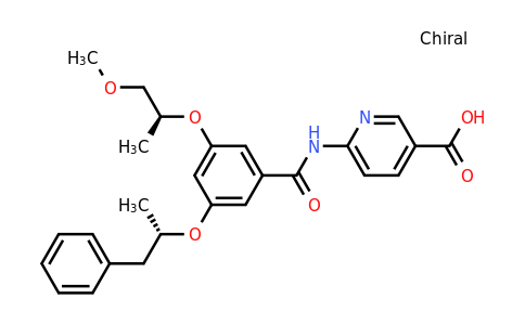 CAS 851884-87-2 | 3-pyridinecarboxylic acid, 6-[[3-[(1s)-2-methoxy-1-methylethoxy]-5-[(1s)-1-methyl-2-phenylethoxy]benzoyl]amino]-