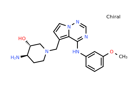 CAS 859853-30-8 | (3R,4R)-4-amino-1-({4-[(3-methoxyphenyl)amino]pyrrolo[2,1-f][1,2,4]triazin-5-yl}methyl)piperidin-3-ol
