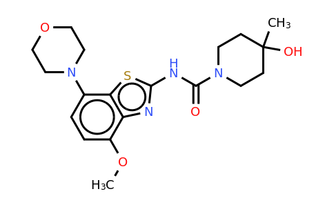 CAS 870070-55-6 | 4-Hydroxy-N-[4-methoxy-7-(4-morpholinyl)-2-benzothiazolyl]-4-methyl-1-piperidinecarboxamide