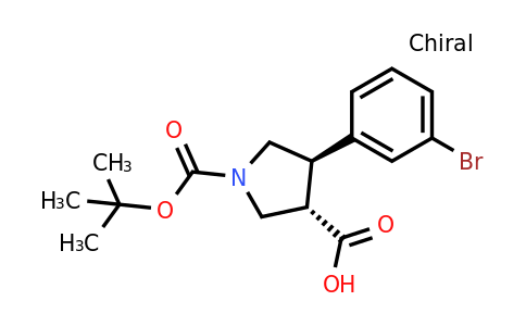 CAS 959582-16-2 | trans-1-boc-4-(3-bromophenyl)-pyrrolidine-3-carboxylic acid