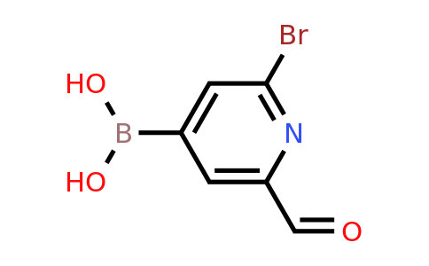 (2-Bromo-6-formylpyridin-4-YL)boronic acid