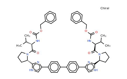 Benzyl (2S,2'S)-1,1'-((2S,2'S)-2,2'-(4,4'-(biphenyl-4,4'-diyl)bis(1H-imidazole-4,2-diyl))bis(pyrrolidine-2,1-diyl))bis(3-methyl-1-oxobutane-2,1-diyl)dicarbamate