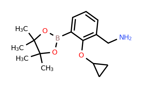 (2-Cyclopropoxy-3-(4,4,5,5-tetramethyl-1,3,2-dioxaborolan-2-YL)phenyl)methanamine