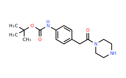 CAS 1000934-11-1 | tert-Butyl N-{4-[2-oxo-2-(piperazin-1-yl)ethyl]phenyl}carbamate