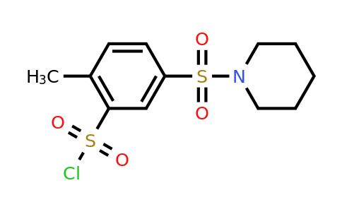 CAS 100141-83-1 | 2-Methyl-5-(piperidine-1-sulfonyl)benzene-1-sulfonyl chloride