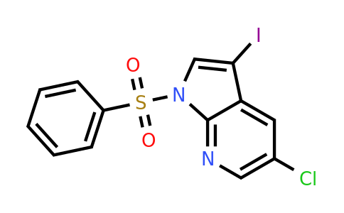 CAS 1001414-09-0 | 1-Benzenesulfonyl-5-chloro-3-iodo-1H-pyrrolo[2,3-B]pyridine