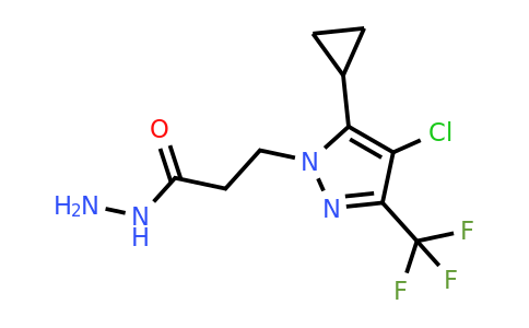CAS 1001518-98-4 | 3-(4-Chloro-5-cyclopropyl-3-(trifluoromethyl)-1H-pyrazol-1-yl)propanehydrazide