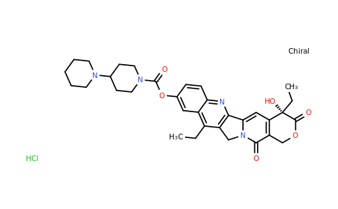 CAS 100286-90-6 | (19S)-10,19-diethyl-19-hydroxy-14,18-dioxo-17-oxa-3,13-diazapentacyclo[11.8.0.0^{2,11}.0^{4,9}.0^{15,20}]henicosa-1(21),2(11),3,5,7,9,15(20)-heptaen-7-yl [1,4'-bipiperidine]-1'-carboxylate hydrochloride