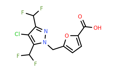 CAS 1005583-72-1 | 5-((4-Chloro-3,5-bis(difluoromethyl)-1H-pyrazol-1-yl)methyl)furan-2-carboxylic acid