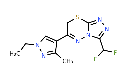 CAS 1005651-53-5 | 3-(Difluoromethyl)-6-(1-ethyl-3-methyl-1H-pyrazol-4-yl)-7H-[1,2,4]triazolo[3,4-b][1,3,4]thiadiazine