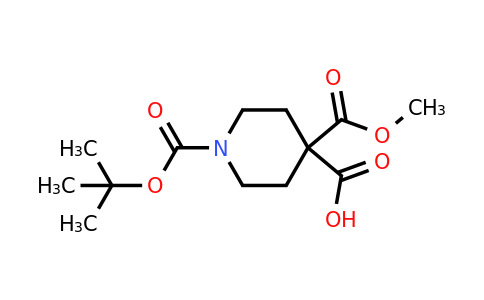 CAS 1005738-45-3 | 1-[(tert-butoxy)carbonyl]-4-(methoxycarbonyl)piperidine-4-carboxylic acid