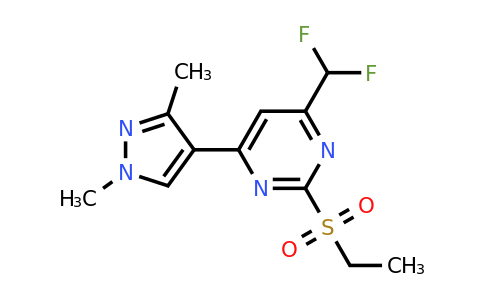 CAS 1006327-15-6 | 4-(Difluoromethyl)-6-(1,3-dimethyl-1H-pyrazol-4-yl)-2-(ethylsulfonyl)pyrimidine