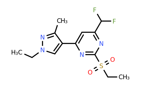 CAS 1006441-37-7 | 4-(Difluoromethyl)-6-(1-ethyl-3-methyl-1H-pyrazol-4-yl)-2-(ethylsulfonyl)pyrimidine