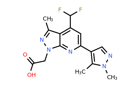 CAS 1006477-98-0 | 2-(4-(Difluoromethyl)-6-(1,5-dimethyl-1H-pyrazol-4-yl)-3-methyl-1H-pyrazolo[3,4-b]pyridin-1-yl)acetic acid