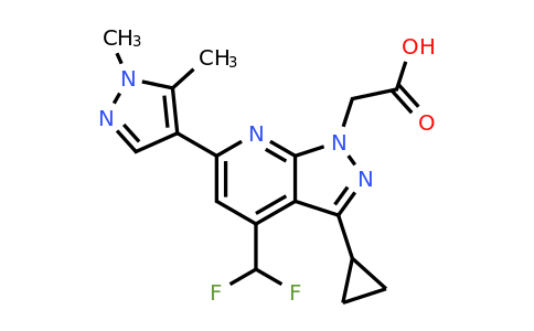CAS 1006478-10-9 | 2-(3-Cyclopropyl-4-(difluoromethyl)-6-(1,5-dimethyl-1H-pyrazol-4-yl)-1H-pyrazolo[3,4-b]pyridin-1-yl)acetic acid